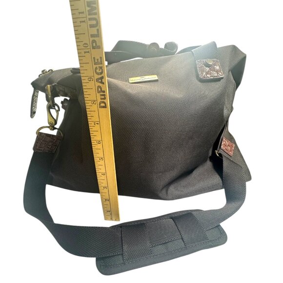 Tommy Bahama Carry-On/Beach Canvas Brown Duffle Tote Bag Leather Bag Paradise - Picture 8 of 12